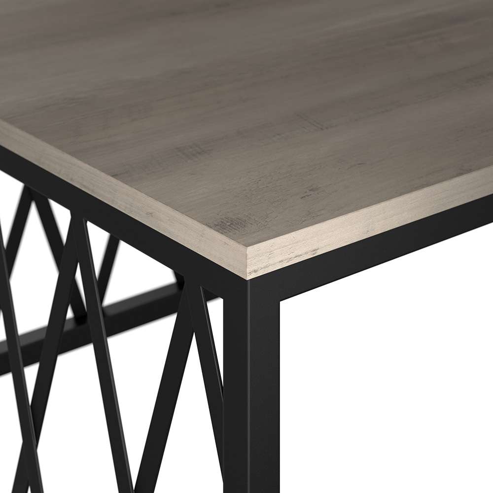 Bush Furniture - City Park 60W Industrial Writing Desk in Driftwood Gray - CPD160DG-03 veiw 6
