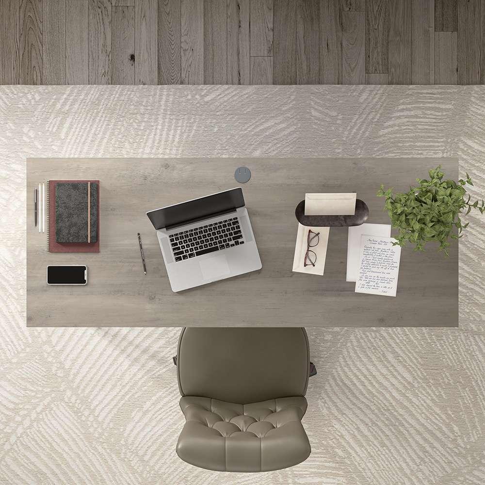 Bush Furniture - City Park 60W Industrial Writing Desk in Driftwood Gray - CPD160DG-03 veiw 8