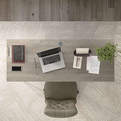 Bush Furniture - City Park 60W Industrial Writing Desk in Driftwood Gray - CPD160DG-03 veiw 8
