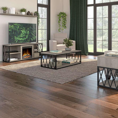 Bush Furniture - City Park Industrial End Table with Drawer in Driftwood Gray - CPT118DG-03 veiw 4