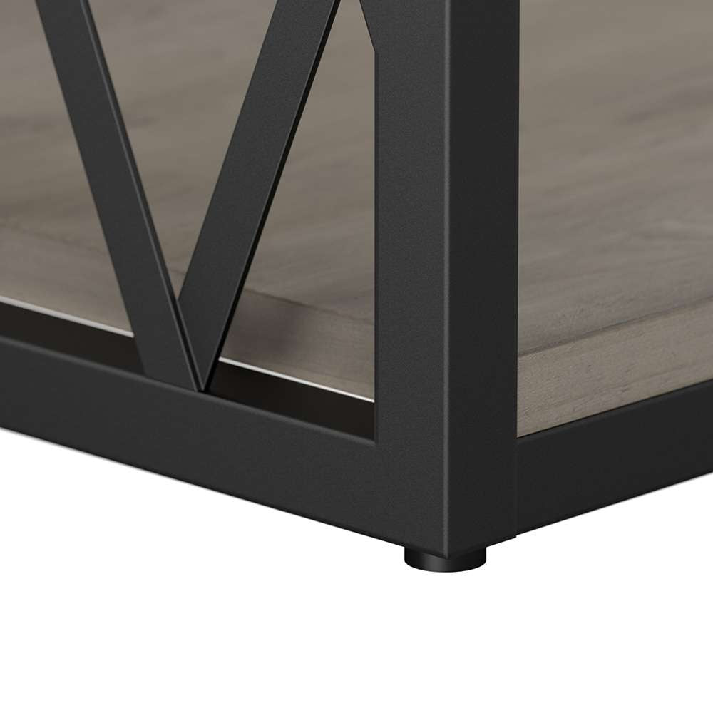 Bush Furniture - City Park Industrial End Table with Drawer in Driftwood Gray - CPT118DG-03 veiw 7