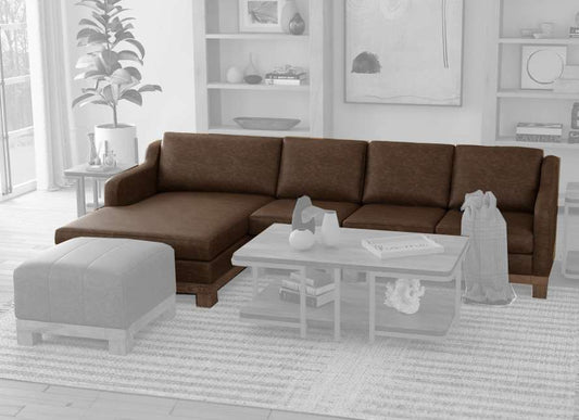 IFD - Samba - Sectional With Armless Chair, Left Chaise & Right Arm Loveseat - Hickory veiw 1