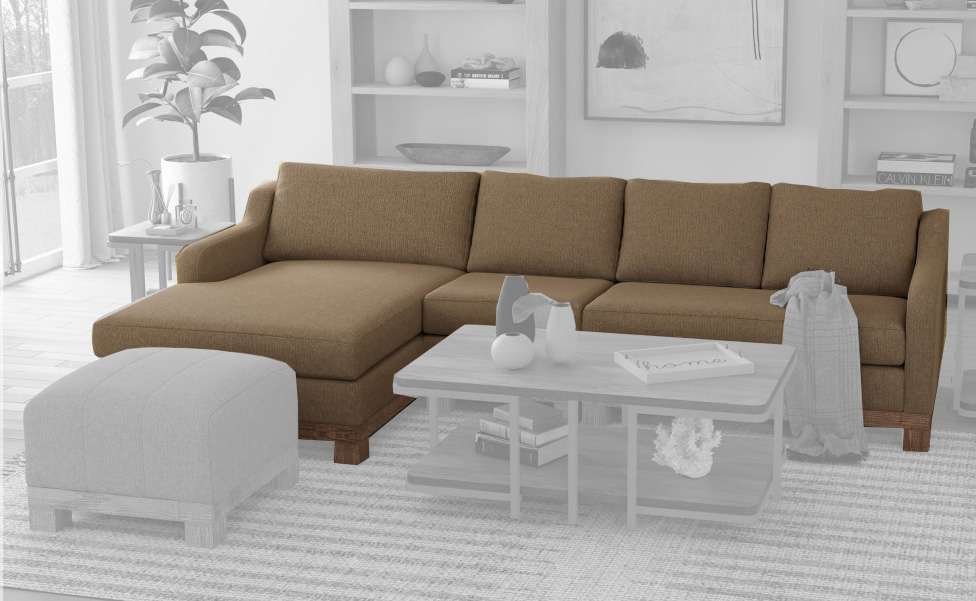 IFD - Samba - Sectional With Armless Chair, Sectional Left Chaise & Right-Arm Loveseat - IUP298-ALC-152_IUP298-CSE-LF-152_IUP298-LOV-RT-152 veiw 1