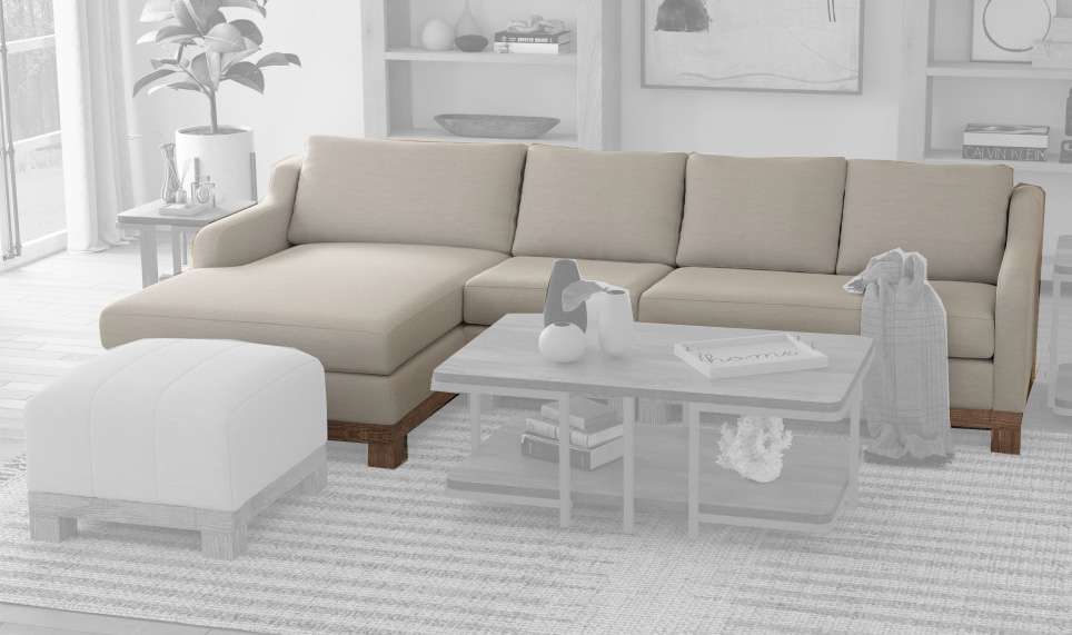 IFD - Samba - Sectional With Armless Chair, Sectional Left Chaise & Right-Arm Loveseat - IUP298-ALC-131_IUP298-CSE-LF-131_IUP298-LOV-RT-131 veiw 1