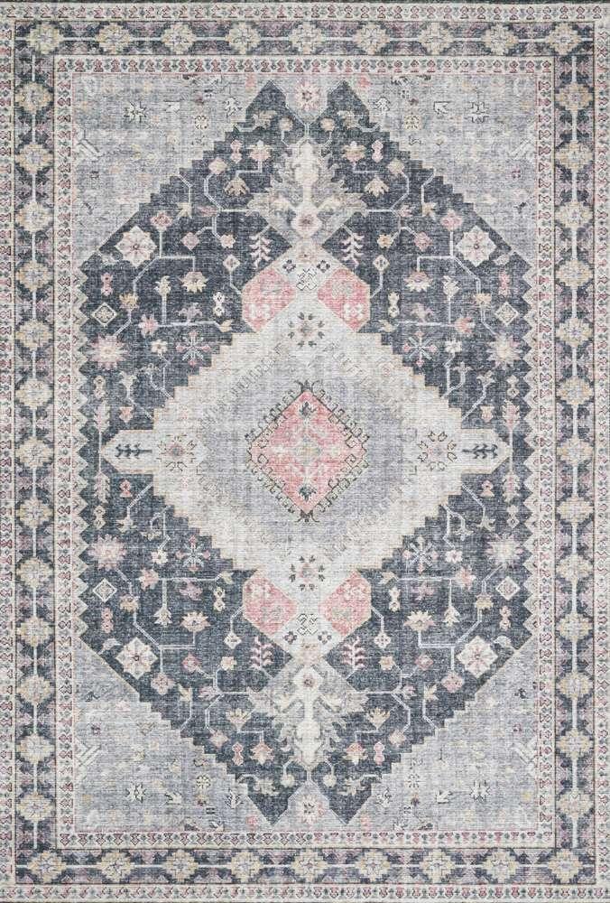Loloi - Skye Charcoal / Multi 18in x 18in Sample Rug - SKYESKY-02CCML160S veiw 1