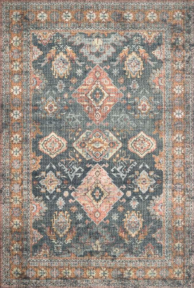 Loloi - Skye Sea / Rust 18in x 18in Sample Rug - SKYESKY-10SURU160S veiw 1