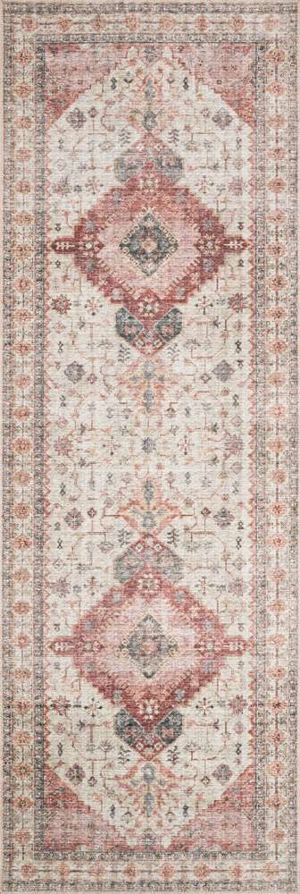 Loloi - Skye Ivory / Berry 2-6in x 10-0in Runner Rug - SKYESKY-02IVBY26A0 veiw 1