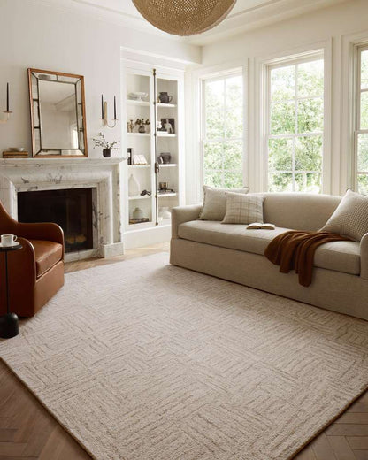 Chris Loves Julia x Loloi - Polly Smoke / Sand 3-6in x 5-6in Accent Rug - POLLPOL-08SKSA3656 veiw 2