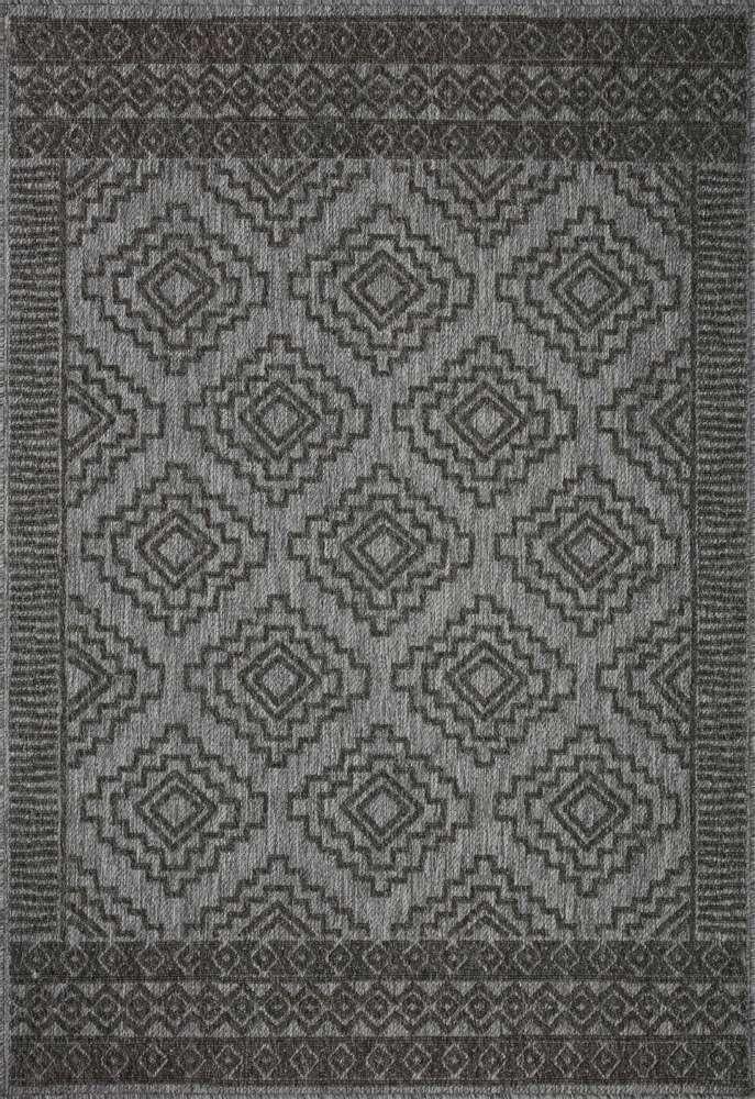 Loloi - Rainier Grey / Charcoal 18in x 18in Sample Rug - RANERAI-06GYCC160S veiw 1