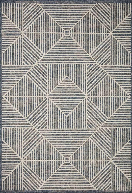 Loloi - Rainier Denim / Ivory 7-10in x 10-10in Area Rug - RANERAI-03DEIV7AAA veiw 1