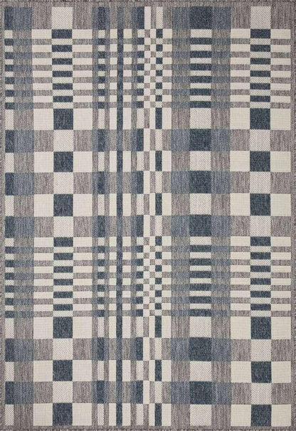 Loloi - Rainier Ivory / Denim 7-10in x 10-10in Area Rug - RANERAI-04IVDE7AAA veiw 1
