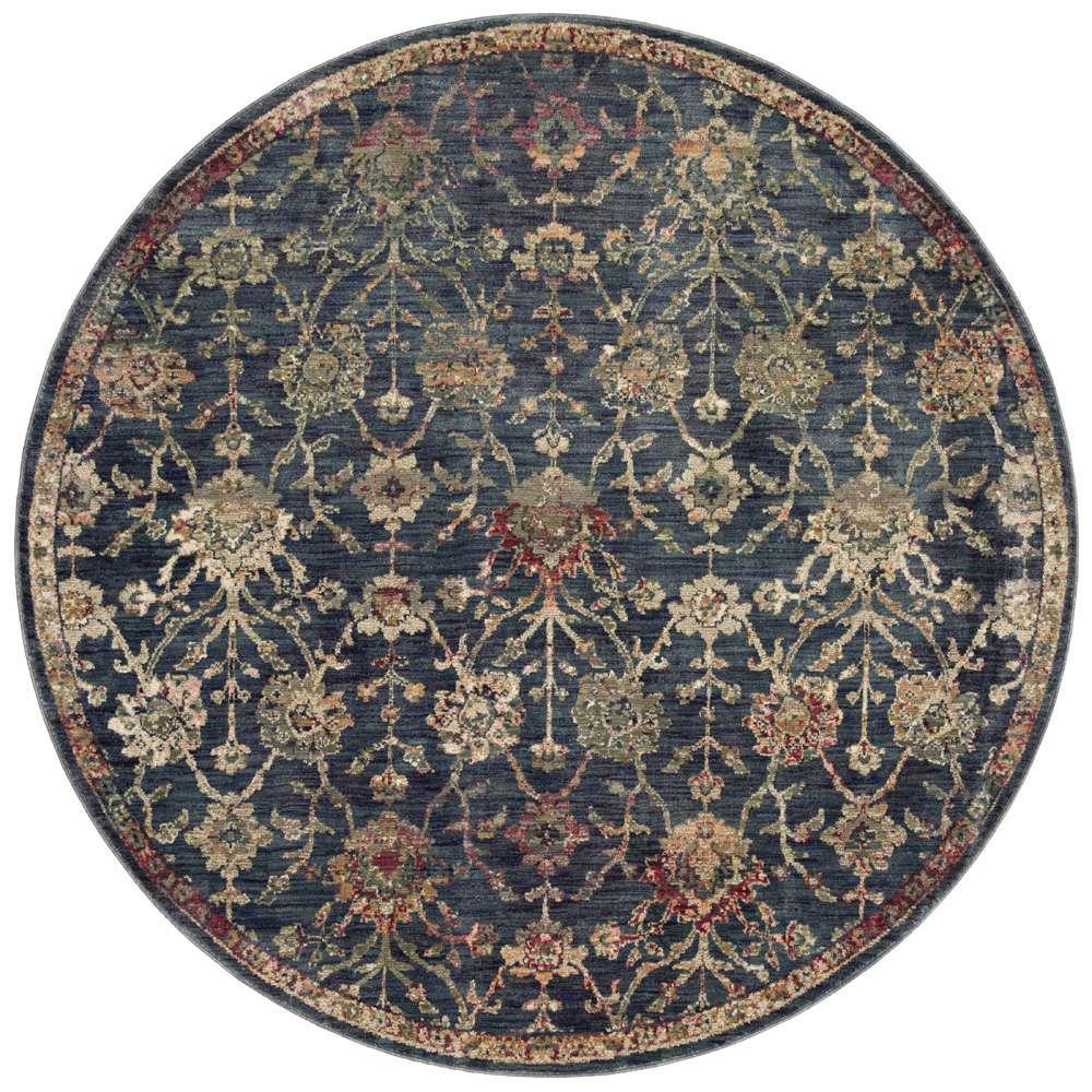 Loloi - Giada Navy / Multi 7-9in x 7-9in Round Area Rug - GIADGIA-05NVML790R veiw 1