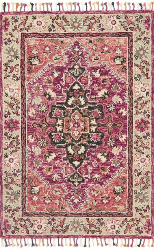 Loloi - Zharah Raspberry / Taupe 3-6in x 5-6in Accent Rug - ZHARZR-05RATA3656 veiw 1