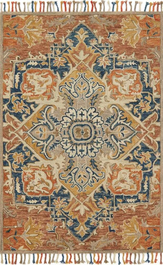 Loloi - Zharah Rust / Blue 3-6in x 5-6in Accent Rug - ZHARZR-10RUBB3656 veiw 1