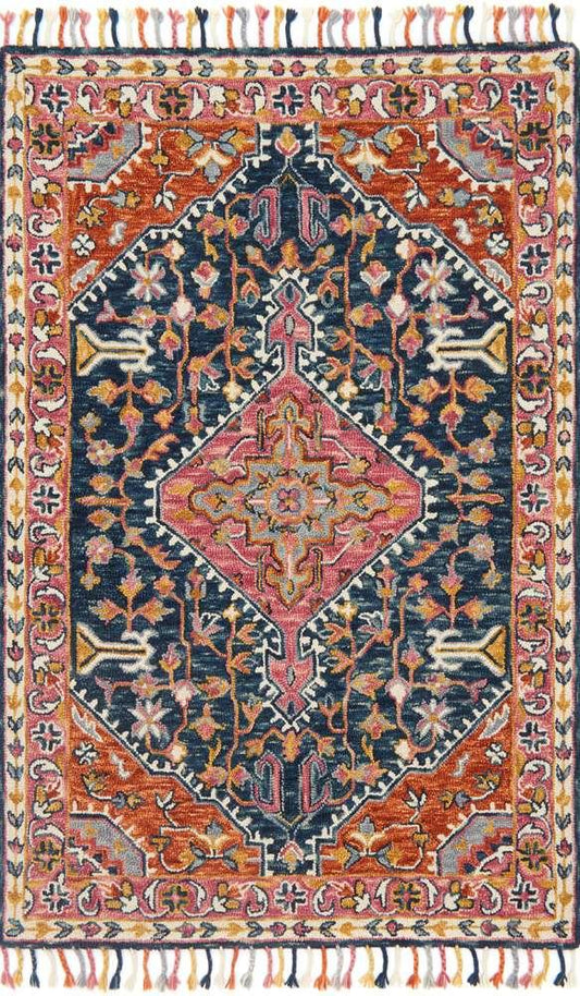 Loloi - Zharah Navy / Multi 5-0in x 7-6in Area Rug - ZHARZR-01NVML5076 veiw 1
