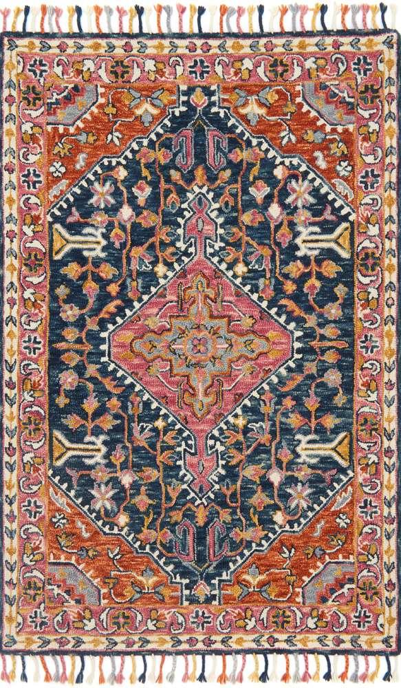 Loloi - Zharah Navy / Multi 7-9in x 9-9in Area Rug - ZHARZR-01NVML7999 veiw 1