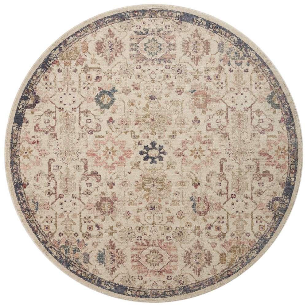 Loloi - Giada Ivory / Multi 3-2in x 3-2in Round Accent Rug - GIADGIA-04IVML320R veiw 1