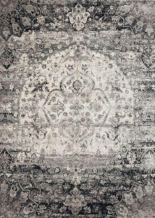 Loloi - Anastasia Ink / Ivory 9-6in x 13 Area Rug - ANASAF-06IKIV96D0 veiw 1
