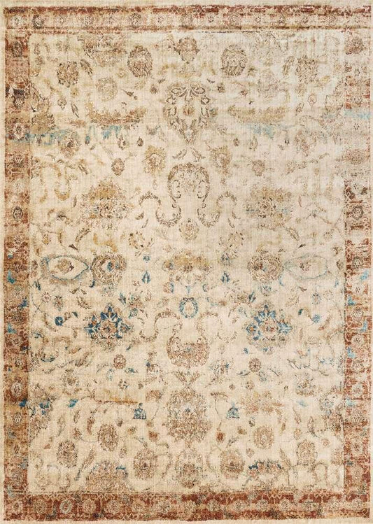 Loloi - Anastasia Ant. Ivory / Rust 9-6in x 13 Area Rug - ANASAF-04AIRU96D0 veiw 1