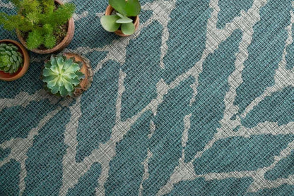 Loloi - Isle Teal / Grey 5-3in x 7-7in Area Rug - ISLEIE-02TEGY5377 veiw 3