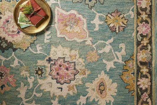 Loloi - Padma Teal / Multi 18in x 18in Sample Rug - PADMPMA-04TEML160S veiw 2