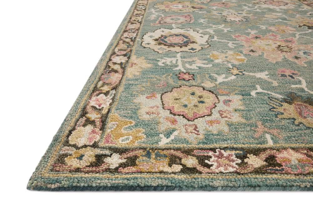 Loloi - Padma Teal / Multi 18in x 18in Sample Rug - PADMPMA-04TEML160S veiw 3