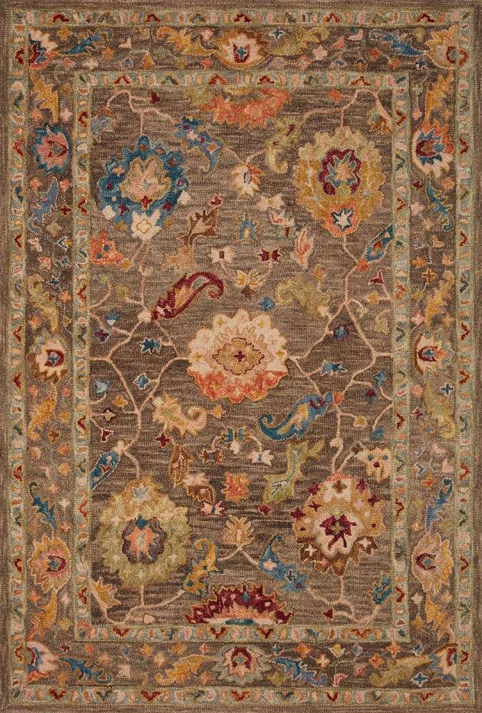 Loloi - Padma Charcoal / Multi 3-0in x 3-0in Round Accent Rug - PADMPMA-01CCML300R veiw 1