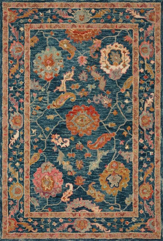 Loloi - Padma Marine / Multi 3-0in x 3-0in Round Accent Rug - PADMPMA-01NNML300R veiw 1