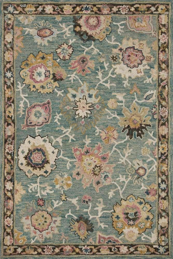 Loloi - Padma Teal / Multi 3-0in x 3-0in Round Accent Rug - PADMPMA-04TEML300R veiw 1