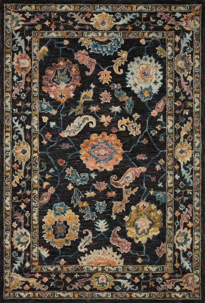 Loloi - Padma Black / Multi 7-9in x 9-9in Area Rug - PADMPMA-01BLML7999 veiw 1