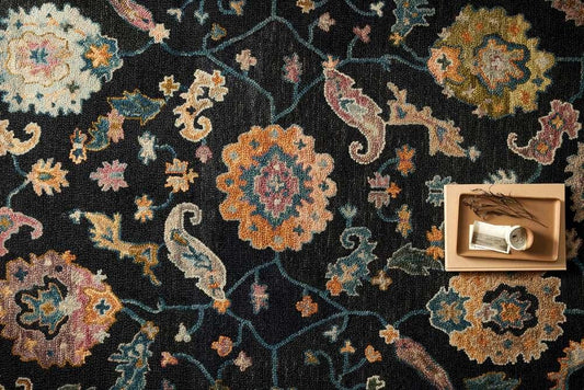 Loloi - Padma Black / Multi 7-9in x 9-9in Area Rug - PADMPMA-01BLML7999 veiw 2