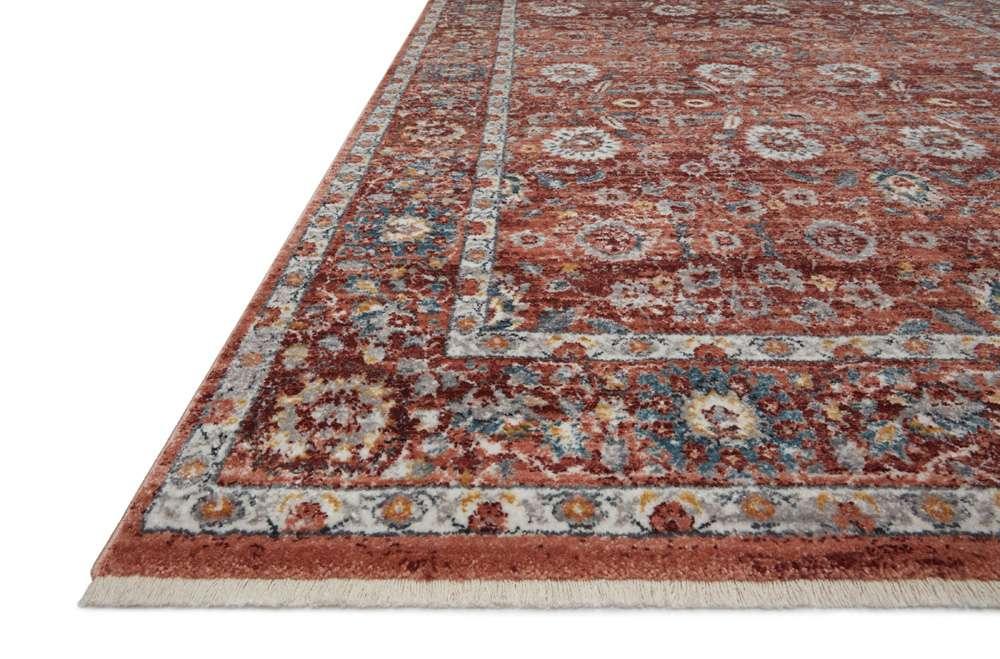 Loloi - Samra Brick / Multi 18in x 18in Sample Rug - SAMRSAM-07BKML160S veiw 3