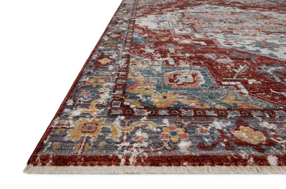 Loloi - Samra Brick / Grey 2-3in x 3-10in Accent Rug - SAMRSAM-10BKGY233A veiw 3