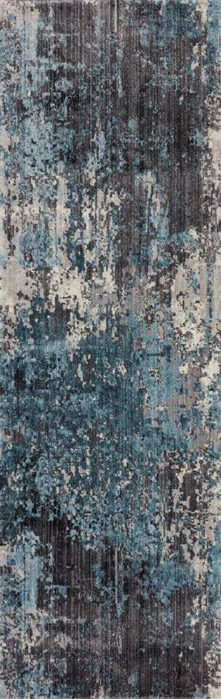 Loloi - Samra Charcoal / Sky 2-7in x 12-0in Runner Rug - SAMRSAM-06CCSC27C0 veiw 1