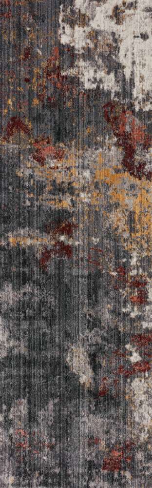 Loloi - Samra Dk. Grey / Spice 2-7in x 12-0in Runner Rug - SAMRSAM-03DGSQ27C0 veiw 1
