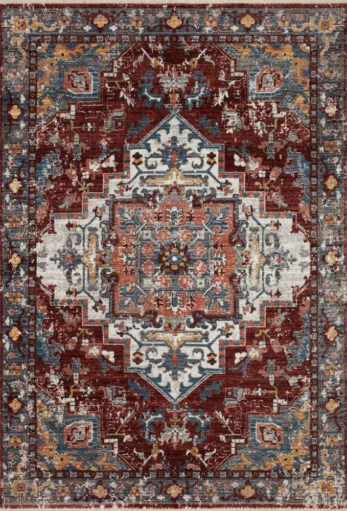 Loloi - Samra Brick / Grey 7-10in x 10 Area Rug - SAMRSAM-10BKGY7AA0 veiw 1