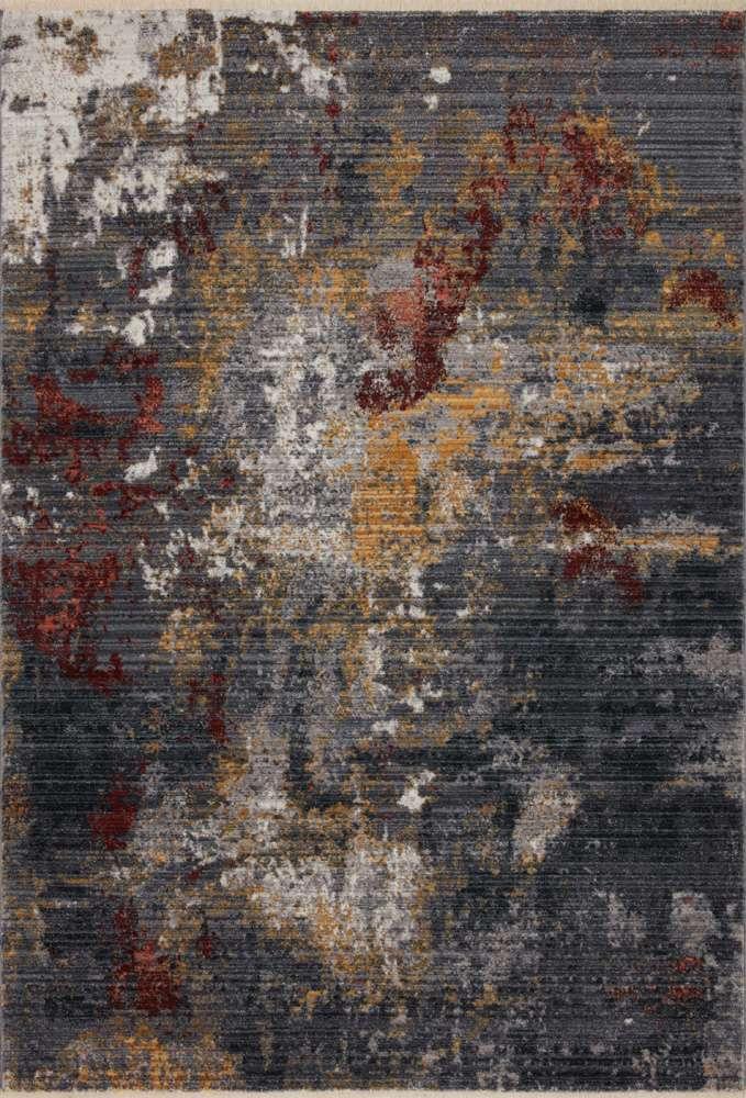 Loloi - Samra Dk. Grey / Spice 9-6in x 13-1in Area Rug - SAMRSAM-03DGSQ96D1 veiw 1