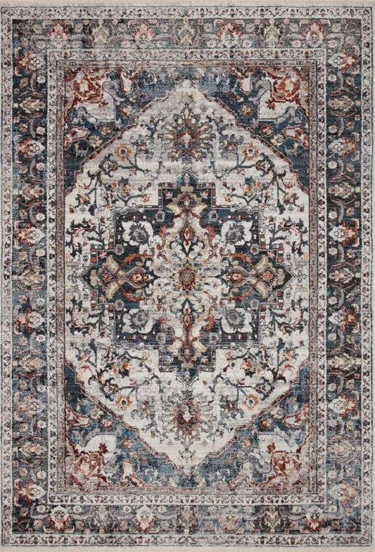 Loloi - Samra Ivory / Denim 9-6in x 13-1in Area Rug - SAMRSAM-09IVDE96D1 veiw 1