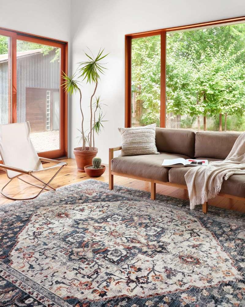 Loloi - Samra Ivory / Denim 9-6in x 13-1in Area Rug - SAMRSAM-09IVDE96D1 veiw 2