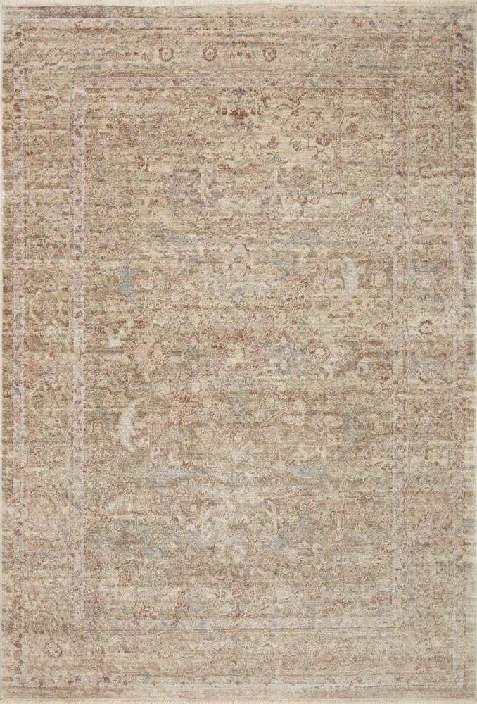 Loloi - Sonnet Moss / Natural 7-10in x 7-10in Round Area Rug - SONNSNN-04MONA7A0R veiw 1