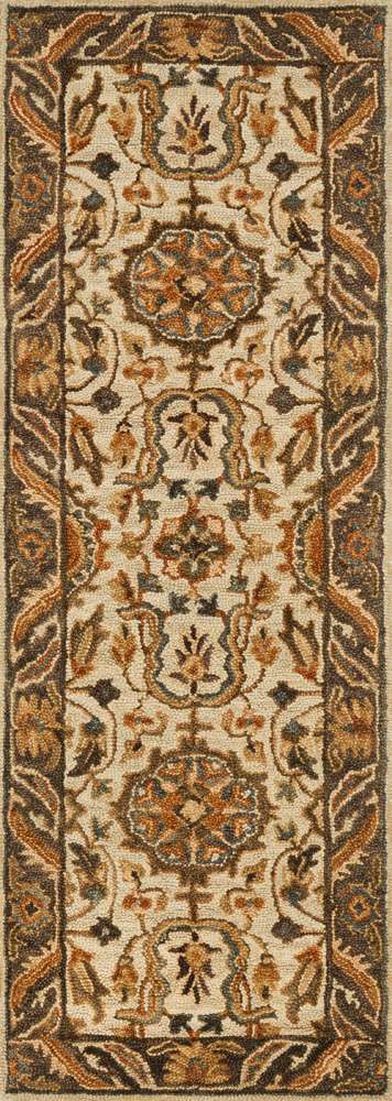 Loloi - Victoria Ivory / Dk Taupe 2-6in x 7-6in Runner Rug - VITRVK-02IVDT2676 veiw 1