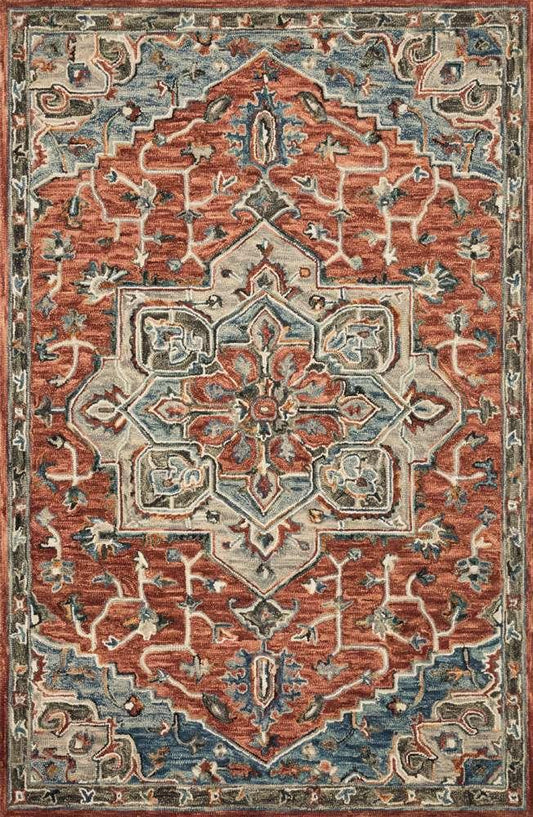 Loloi - Victoria Red / Multi 3-6in x 5-6in Accent Rug - VITRVK-15REML3656 veiw 1