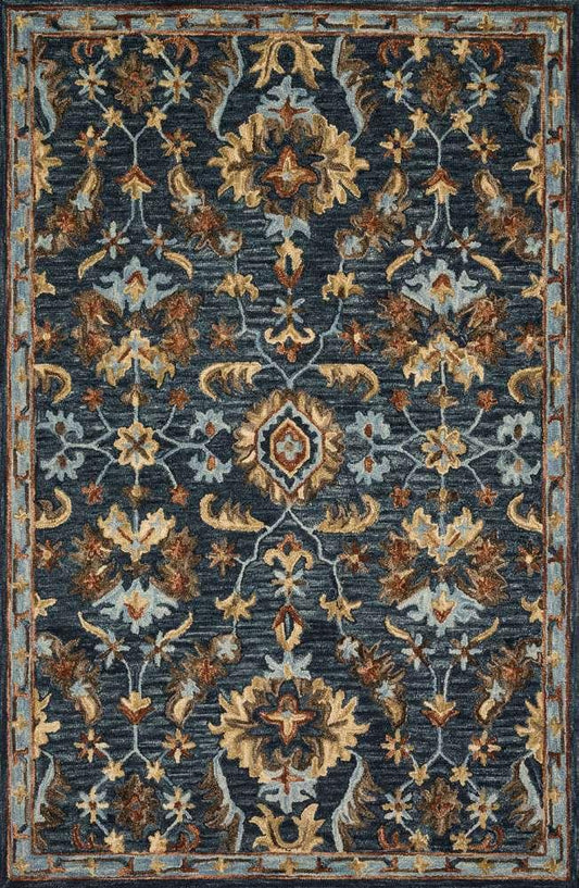 Loloi - Victoria Denim / Multi 5-0in x 7-6in Area Rug - VITRVK-14DEML5076 veiw 1