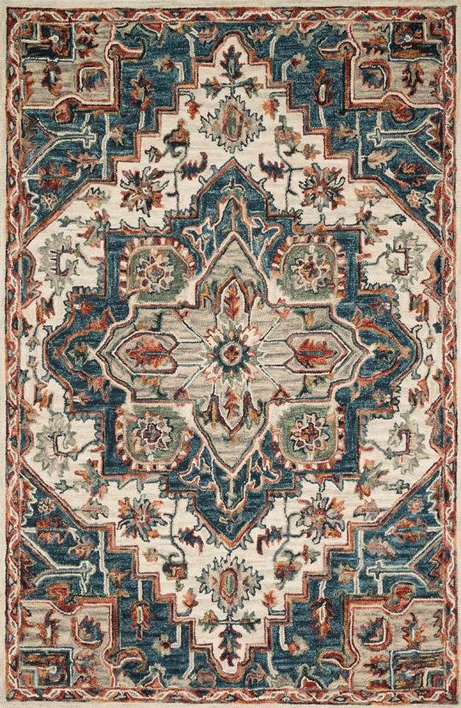 Loloi - Victoria Blue / Red 7-9in x 9-9in Area Rug - VITRVK-16BBRE7999 veiw 1