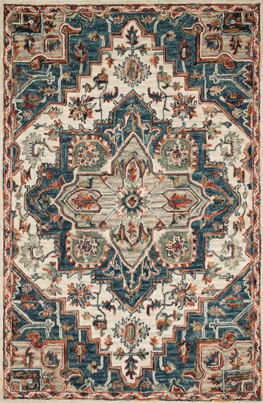 Loloi - Victoria Blue / Red 7-9in x 9-9in Area Rug - VITRVK-16BBRE7999 veiw 1