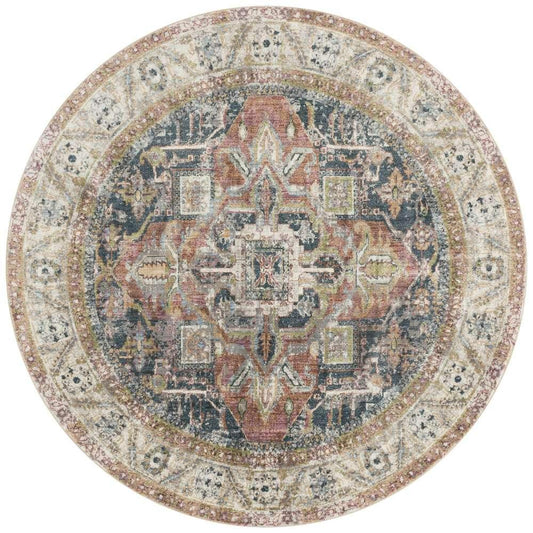 Loloi - Anastasia Ivory / Multi 5-3in x 5-3in Round Area Rug - ANASAF-23IVML530R veiw 1