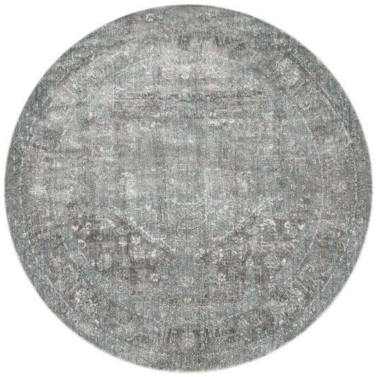 Loloi - Anastasia Stone / Blue 5-3in x 5-3in Round Area Rug - ANASAF-22SNBB530R veiw 1