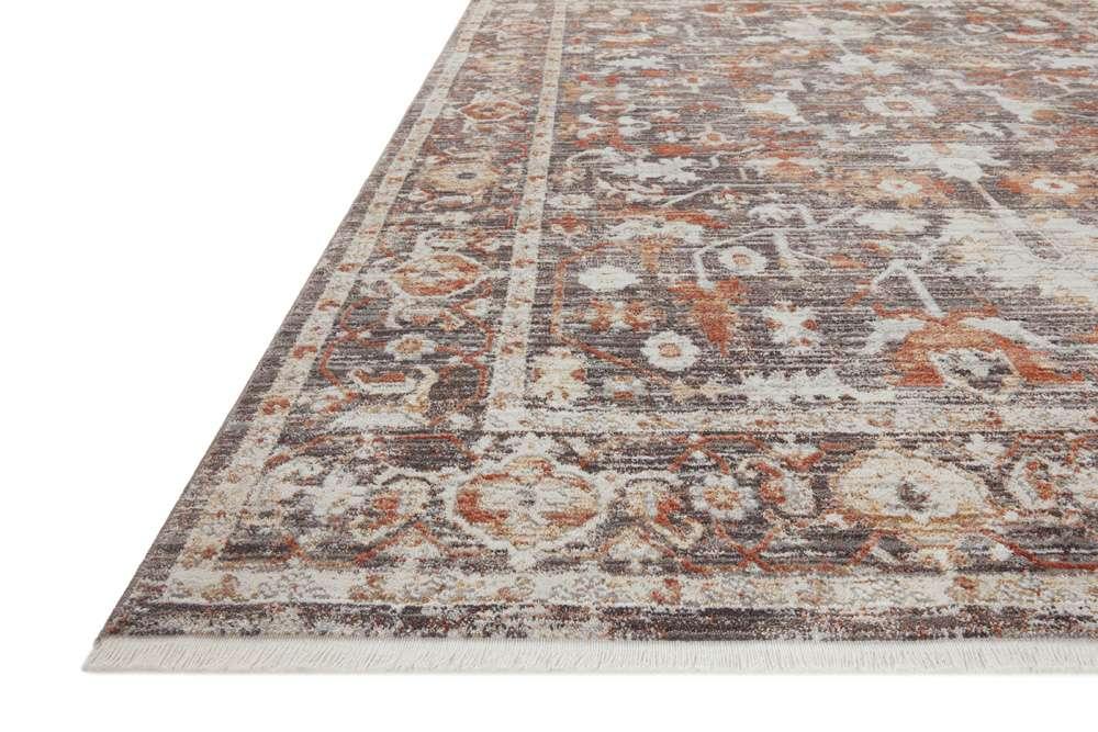 Loloi - Bonney Charcoal / Spice 18in x 18in Sample Rug - BONYBNY-07CCSQ160S veiw 2