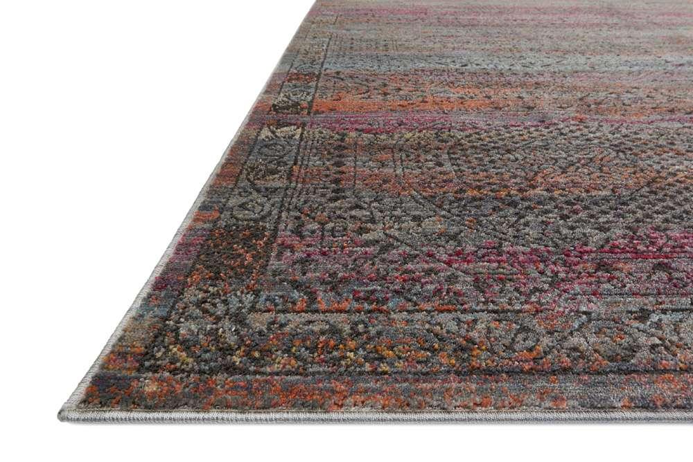 Loloi - Javari Charcoal / Sunset 18in x 18in Sample Rug - JAVRJV-02CCSS160S veiw 4