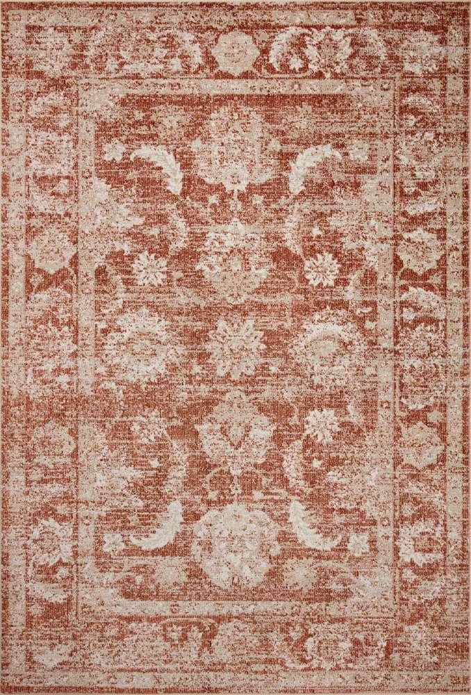 Loloi - Odette Rust / Ivory 18in x 18in Sample Rug - ODETODT-03RUIV160S veiw 1